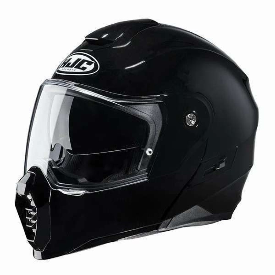 Helmets * | Best Reviews Of Plastic Hjc C80 Modular Helmet Black