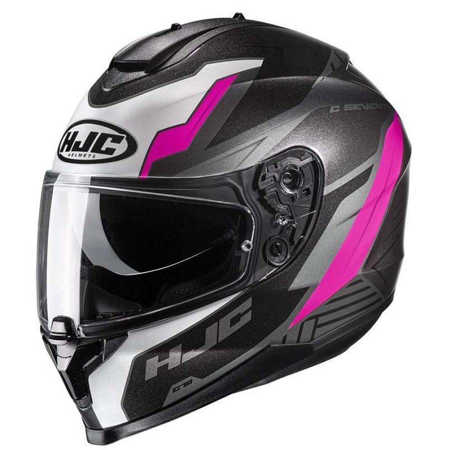 Helmets * | New Plastic Hjc C70 Silon Helmet Black Pink