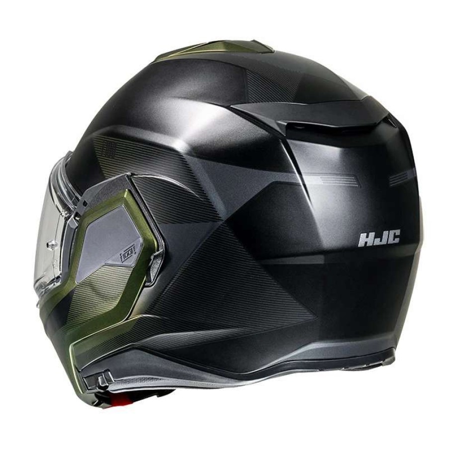 Helmets * | Best Deal Plastic Hjc I100 Beston Modular Helmet Green Titanium