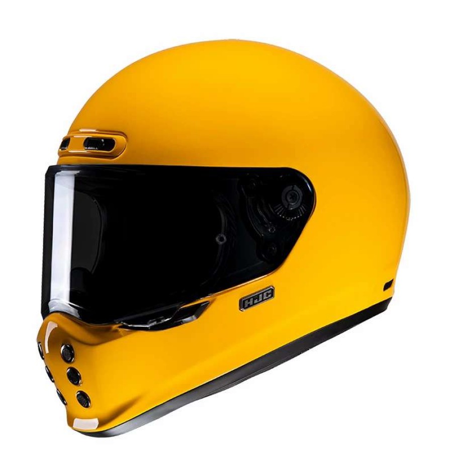 Helmets * | Discount Fiber Hjc V10 Helmet Deep Yellow