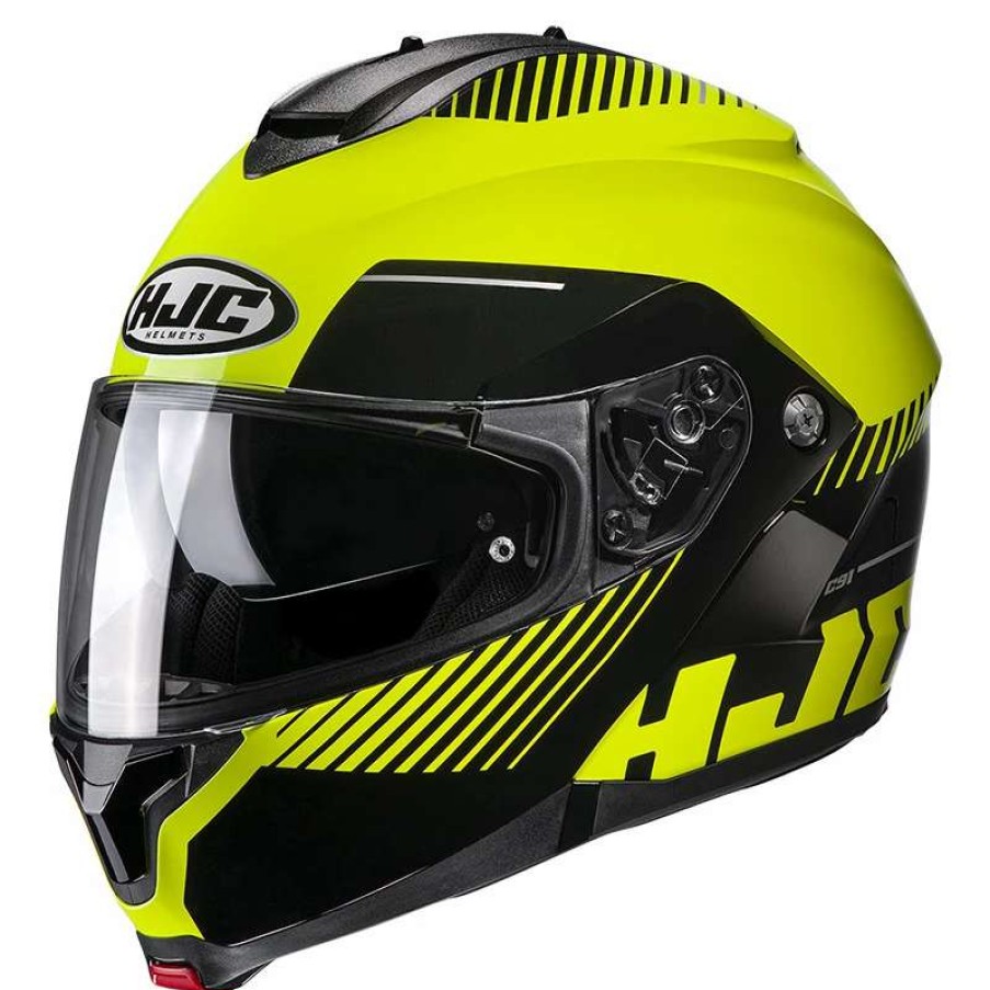 Helmets * | Buy Plastic Hjc C91 Prod Modular Helmet Yellow Black