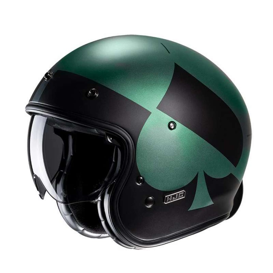 Helmets * | Outlet Custom Hjc V31 Kuz Helmet Green Black