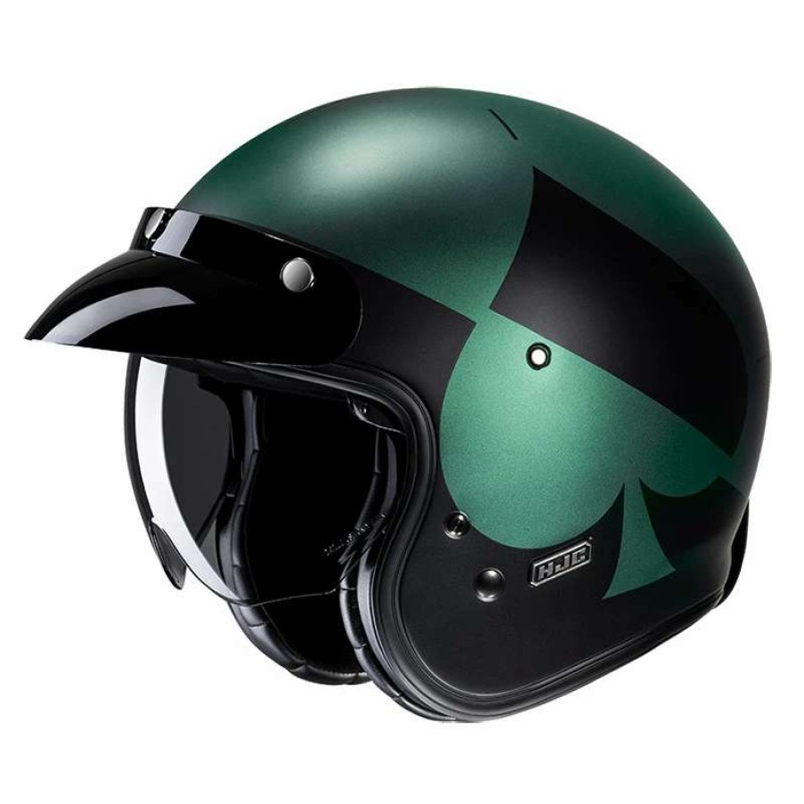 Helmets * | Outlet Custom Hjc V31 Kuz Helmet Green Black