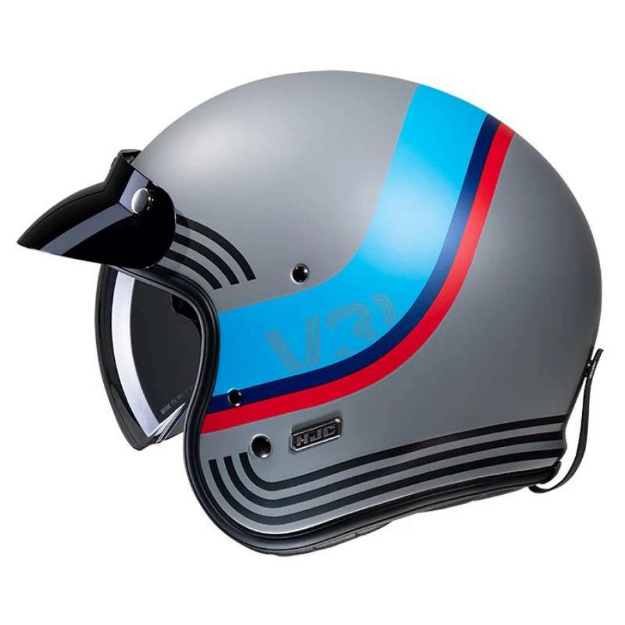 Helmets * | Best Reviews Of Custom Hjc V31 Byron Helmet Grey Blue