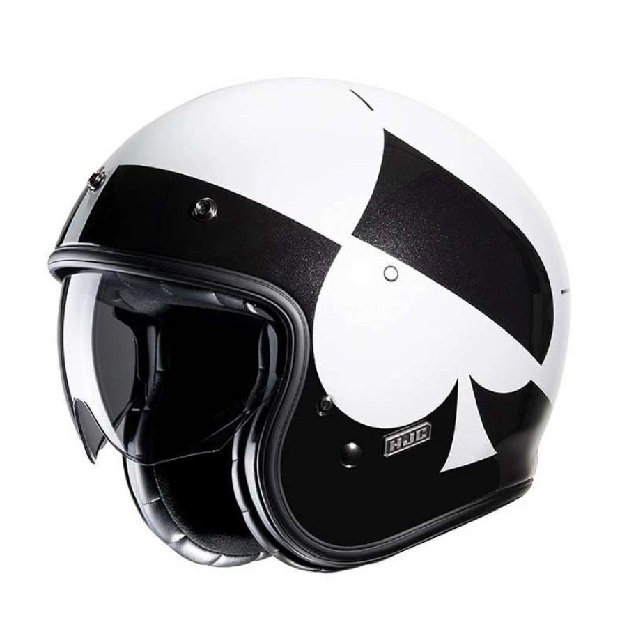 Helmets * | Best Pirce Custom Hjc V31 Kuz Helmet Black White