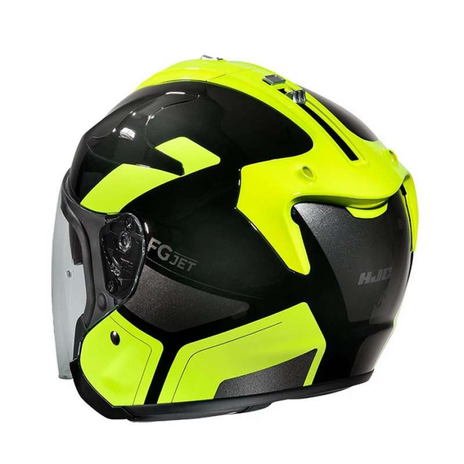 Helmets * | Discount Fiber Hjc Fg Jet Epen Helmet Black Yellow