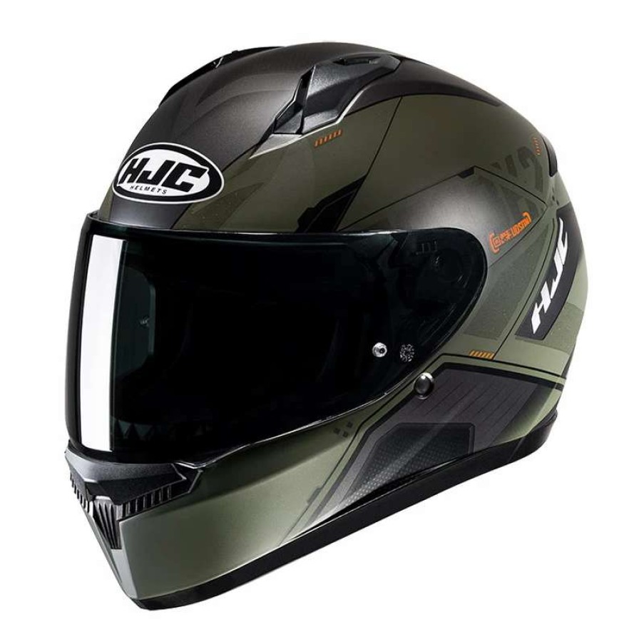 Helmets * | Best Reviews Of Plastic Hjc C10 Inka Helmet Green Orange