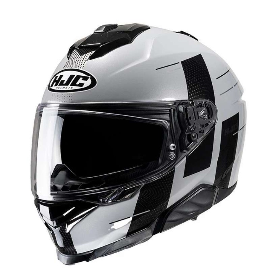 Helmets * | New Plastic Hjc I71 Peka Helmet Grey Black