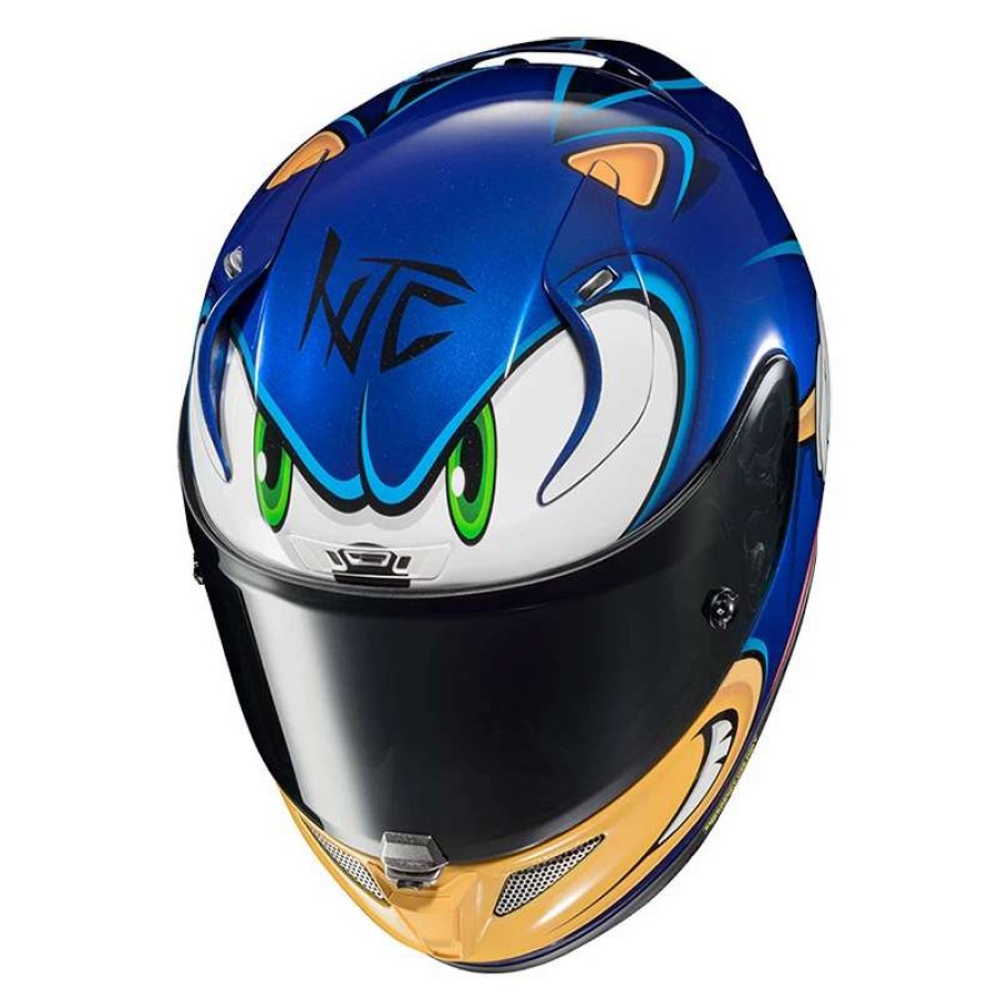 Helmets * | Wholesale Fiber Hjc Rpha 11 Sonic Sega Helmet Blue