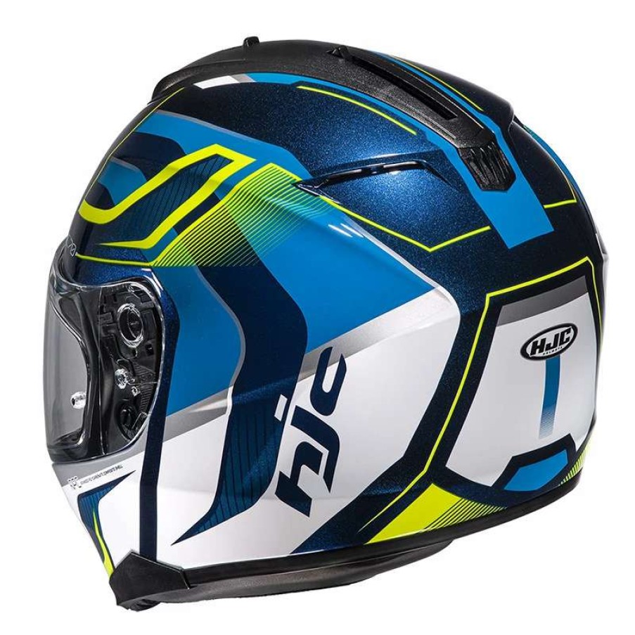 Helmets * | Budget Plastic Hjc C70 Lantic Helmet Blue Yellow