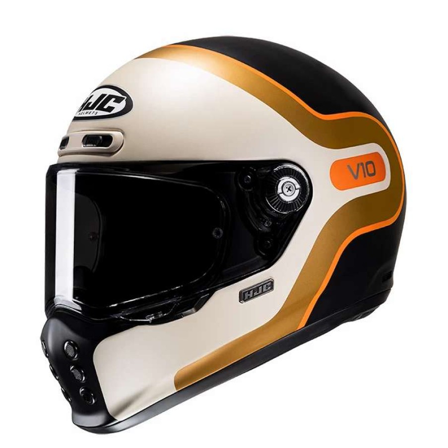 Helmets * | Wholesale Fiber Hjc V10 Grape Helmet Grey Orange