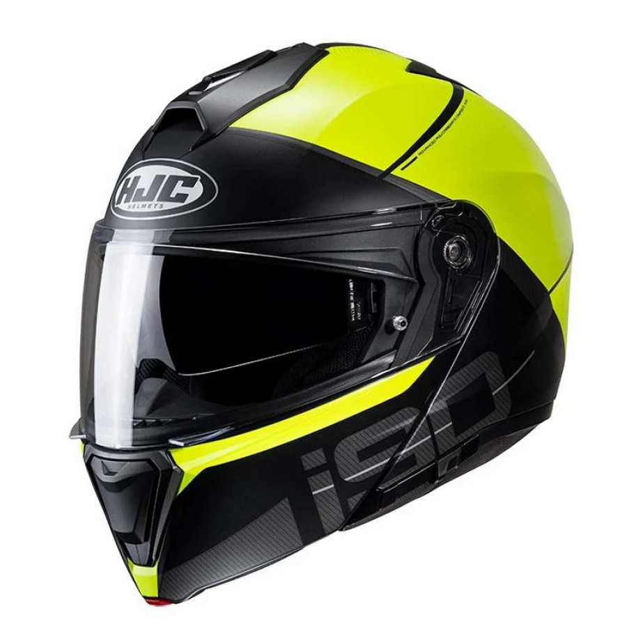 Helmets * | Best Sale Plastic Hjc I90 May Modular Helmet Yellow Black