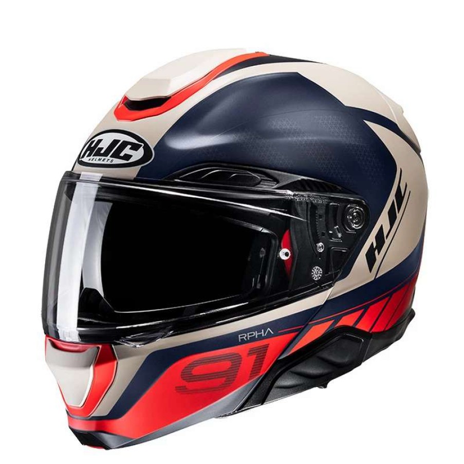 Helmets * | Best Pirce Fiber Hjc Rpha 91 Rafino Helmet Red Blue