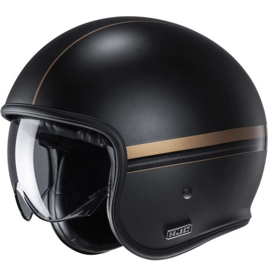 Helmets * | Buy Custom Hjc V30 Equinox Helmet Black Gold