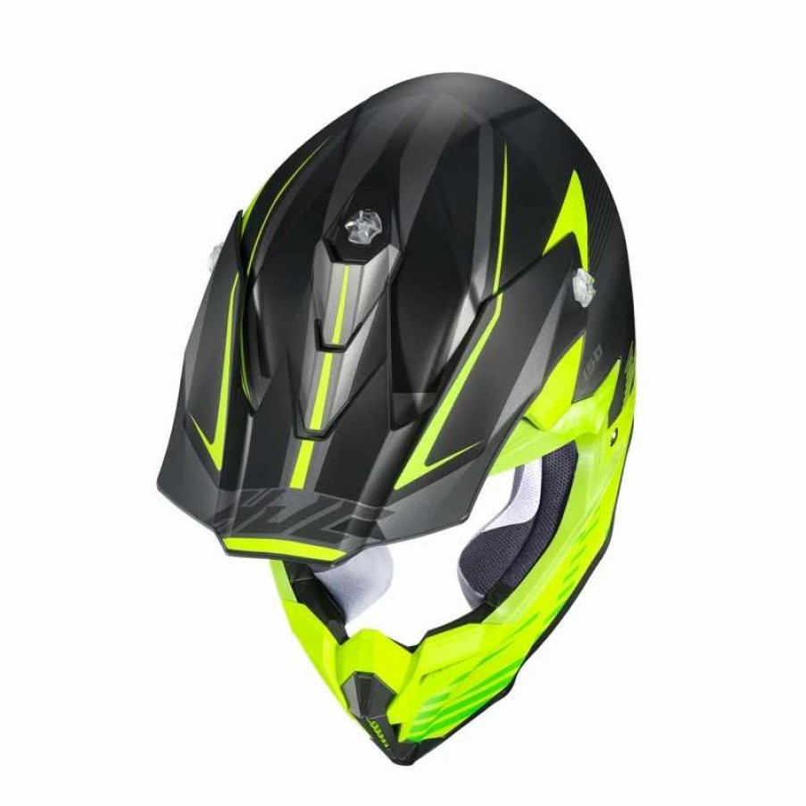 Helmets * | Flash Sale Plastic Off Road Helmet Hjc I50 Fury Yellow