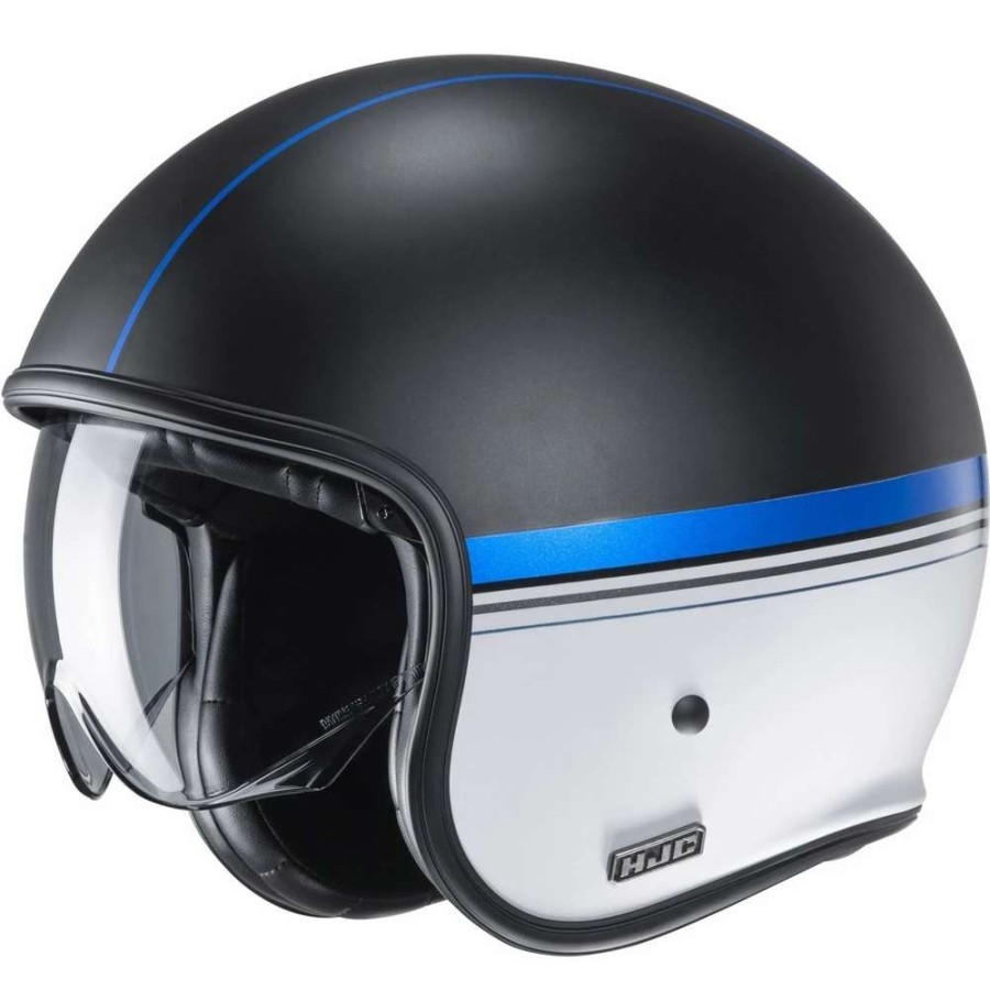 Helmets * | Budget Custom Hjc V30 Equinox Helmet Black Blue White