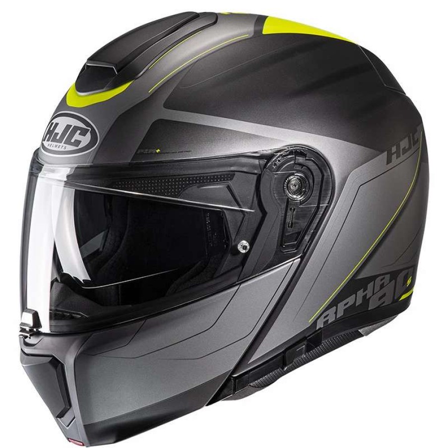 Helmets * | Best Deal Fiber Hjc Rpha 90S Cadan Modular Helmet Yellow Grey