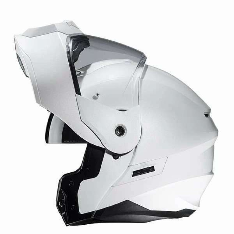 Helmets * | Flash Sale Plastic Hjc C80 Modular Helmet White