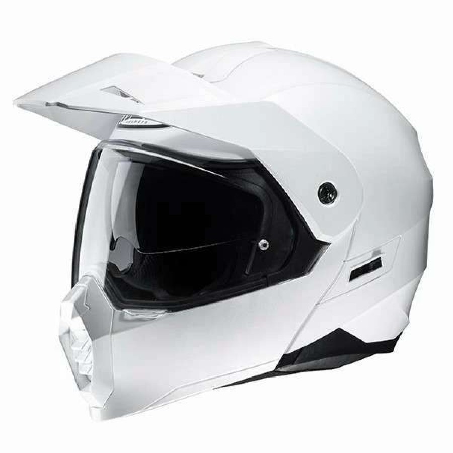 Helmets * | Flash Sale Plastic Hjc C80 Modular Helmet White